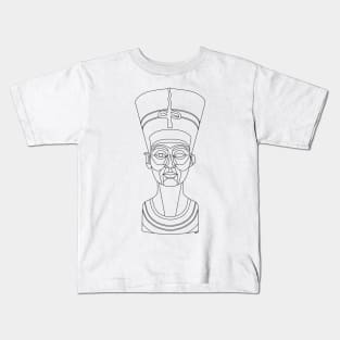 Nefertiti Black Line Kids T-Shirt